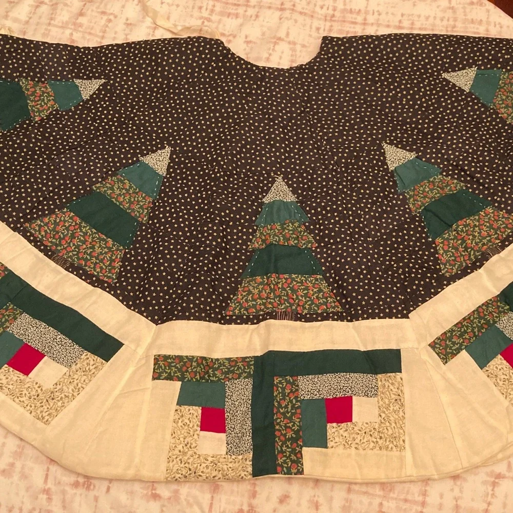 Handmade Patch Work quilted Pattern tree shirt